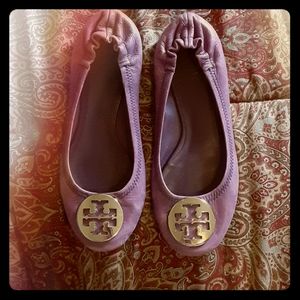 Tory Burch purple ballet flats